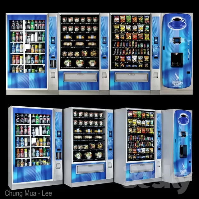 3DSKYFREE – INTERIOR - DRINK STORE 3DS MAX MODELS