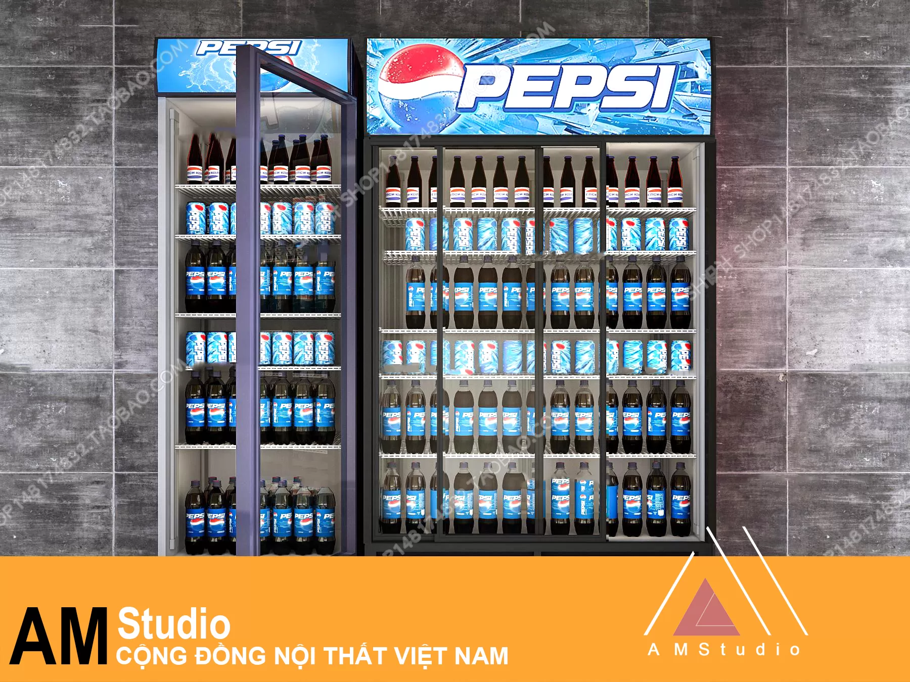 3DSKYFREE – INTERIOR - DRINK STORE 3DS MAX MODELS