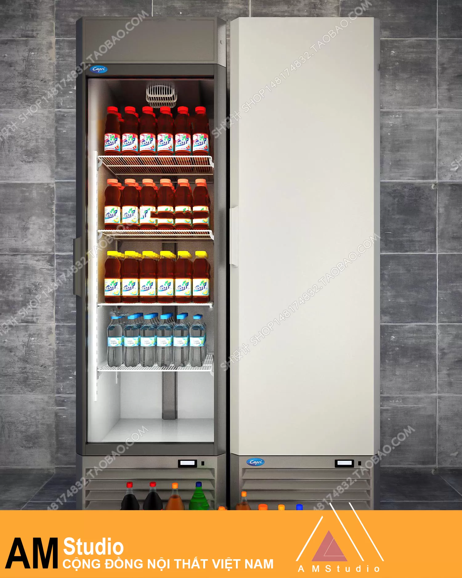 3DSKYFREE – INTERIOR - DRINK STORE 3DS MAX MODELS