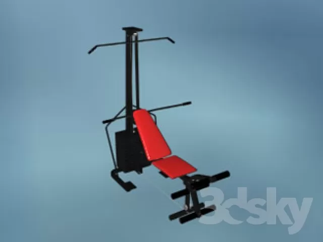 3DSKYFREE – INTERIOR - GYM 3DS MAX MODELS