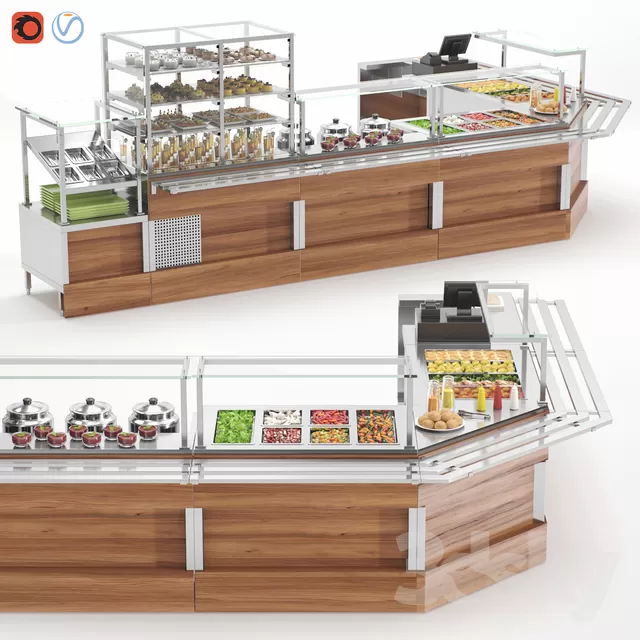 3DSKYFREE – INTERIOR - RESTAURANT 3DS MAX MODELS