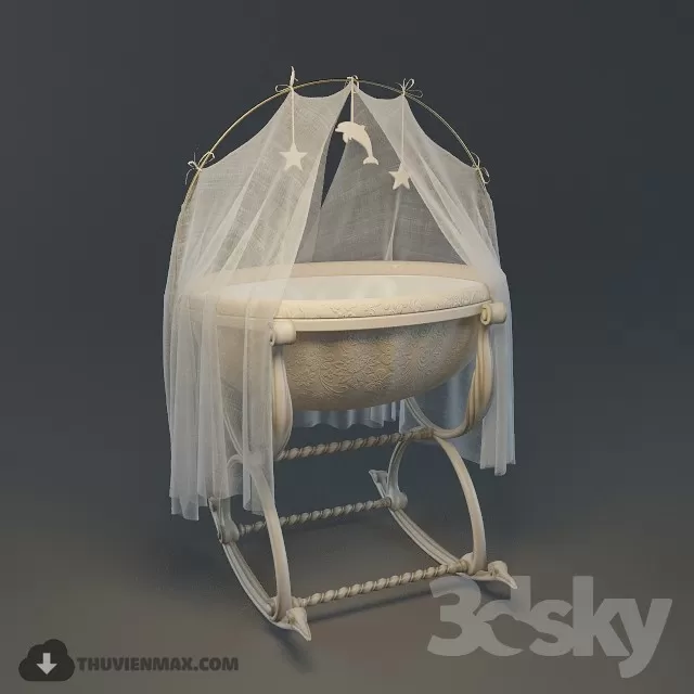 3DSKYFREE – KID - BED 3DS MAX MODELS