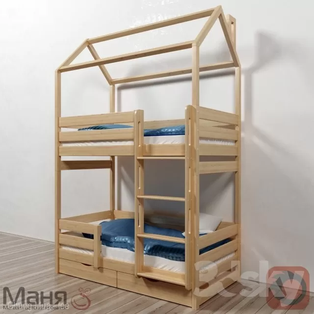 3DSKYFREE – KID - BED 3DS MAX MODELS
