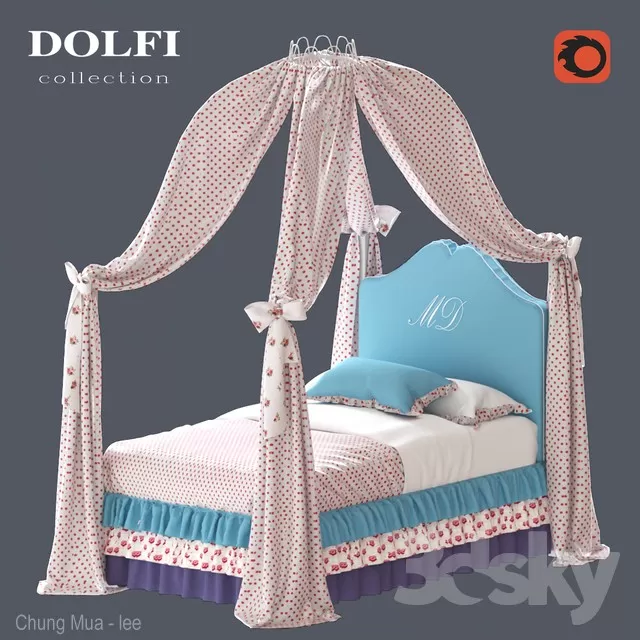 3DSKYFREE – KID - BED 3DS MAX MODELS
