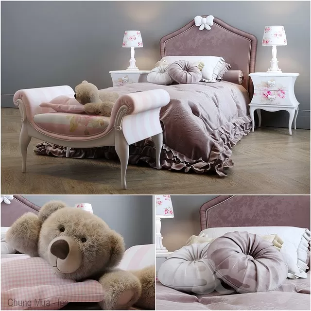 3DSKYFREE – KID - BED 3DS MAX MODELS