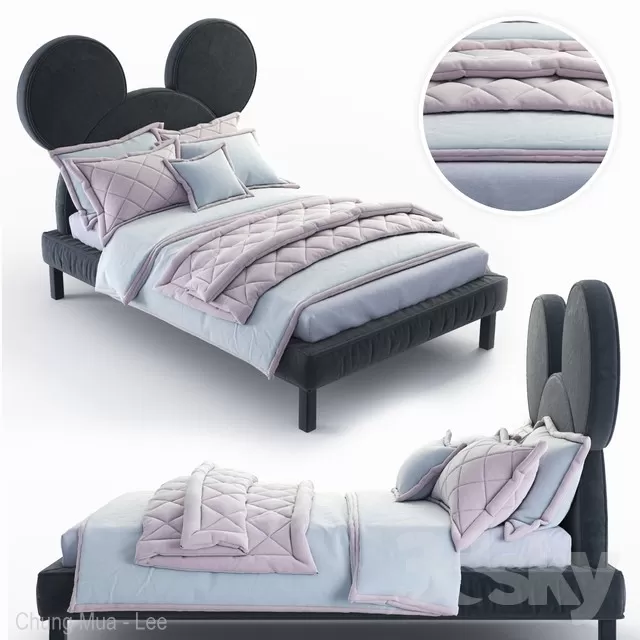 3DSKYFREE – KID - BED 3DS MAX MODELS