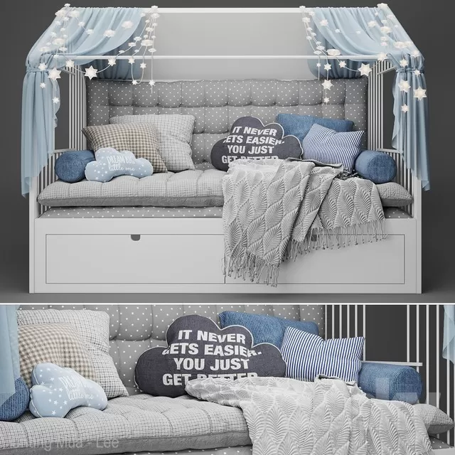 3DSKYFREE – KID - BED 3DS MAX MODELS