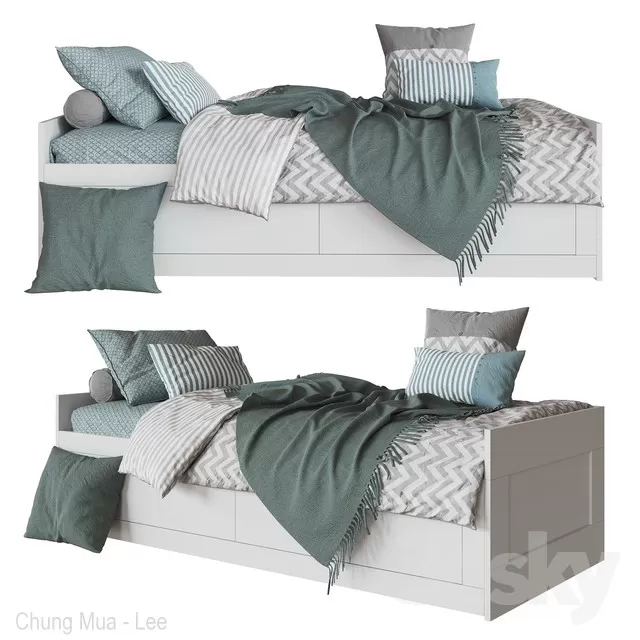 3DSKYFREE – KID - BED 3DS MAX MODELS