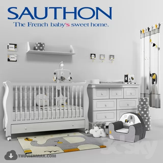 3DSKYFREE – KID - BED 3DS MAX MODELS