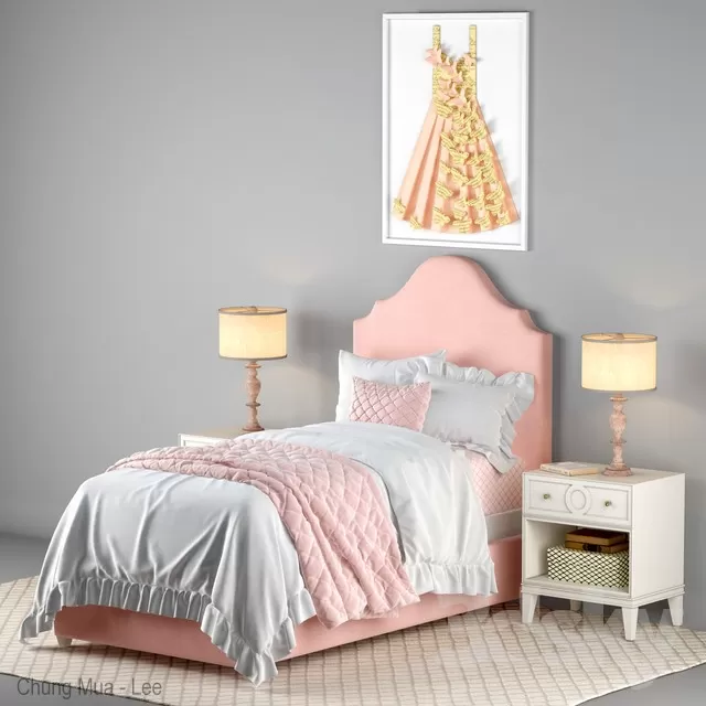 3DSKYFREE – KID - BED 3DS MAX MODELS