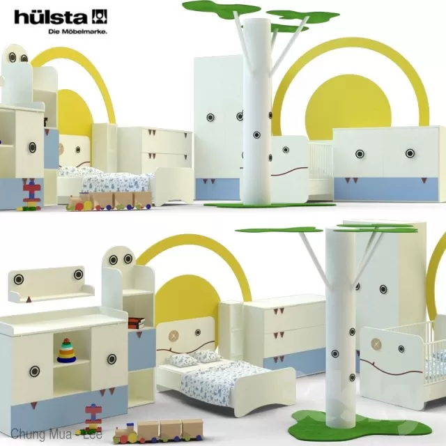 3DSKYFREE – KID - BED 3DS MAX MODELS