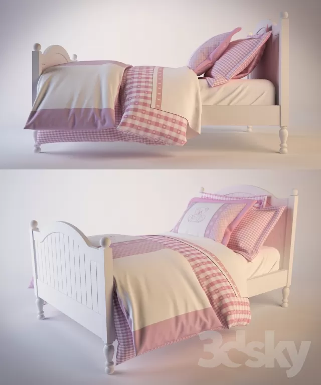3DSKYFREE – KID - BED 3DS MAX MODELS