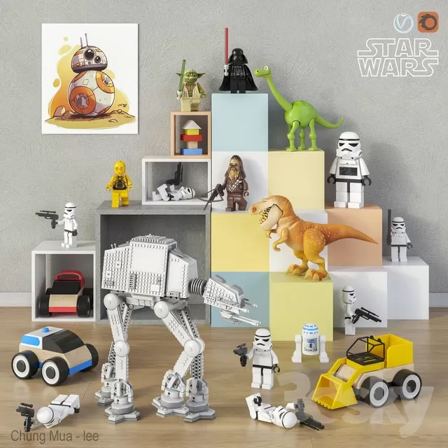 3DSKYFREE – KID - DECOR 3DS MAX MODELS