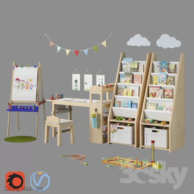 3DSKYFREE – KID - DECOR 3DS MAX MODELS