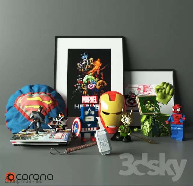 3DSKYFREE – KID - DECOR 3DS MAX MODELS