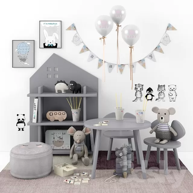 3DSKYFREE – KID - DECOR 3DS MAX MODELS