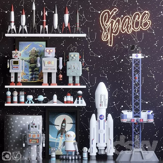 3DSKYFREE – KID - DECOR 3DS MAX MODELS