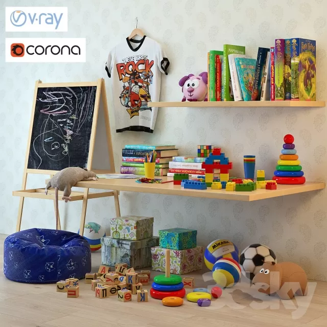 3DSKYFREE – KID - DECOR 3DS MAX MODELS