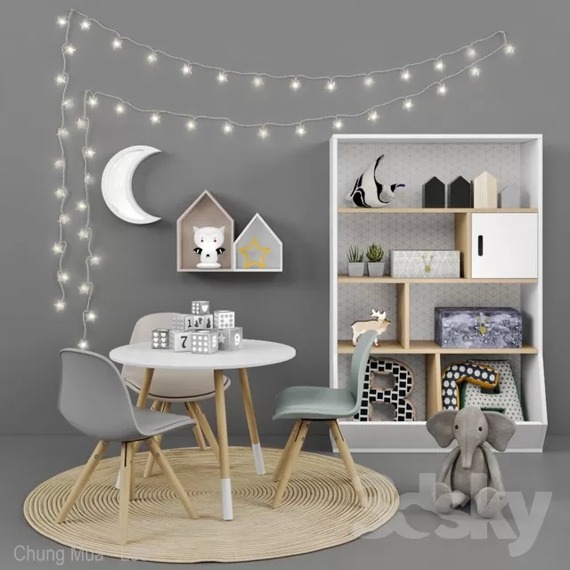 3DSKYFREE – KID - DESK 3DS MAX MODELS