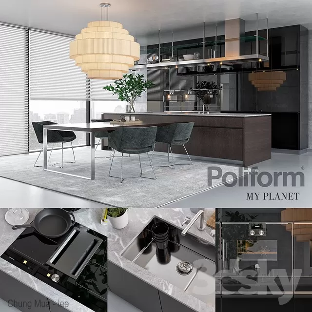 3DSKYFREE – KITCHEN 3DS MAX MODELS