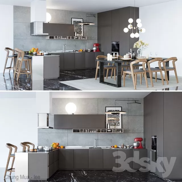 3DSKYFREE – KITCHEN 3DS MAX MODELS