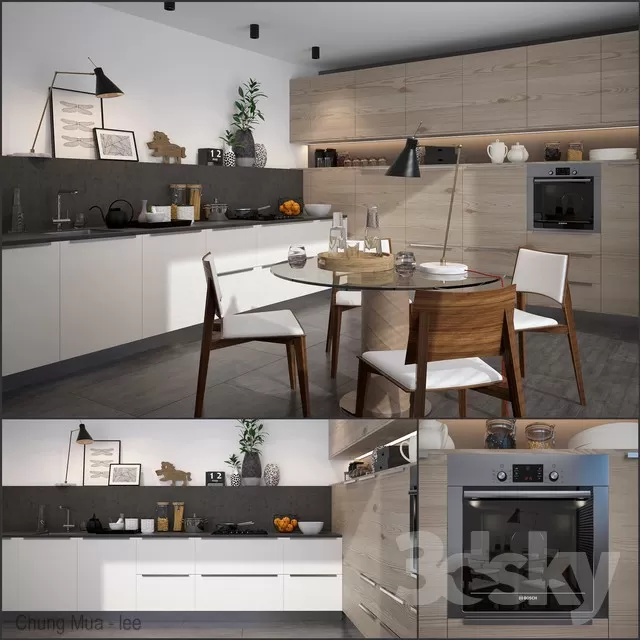 3DSKYFREE – KITCHEN 3DS MAX MODELS