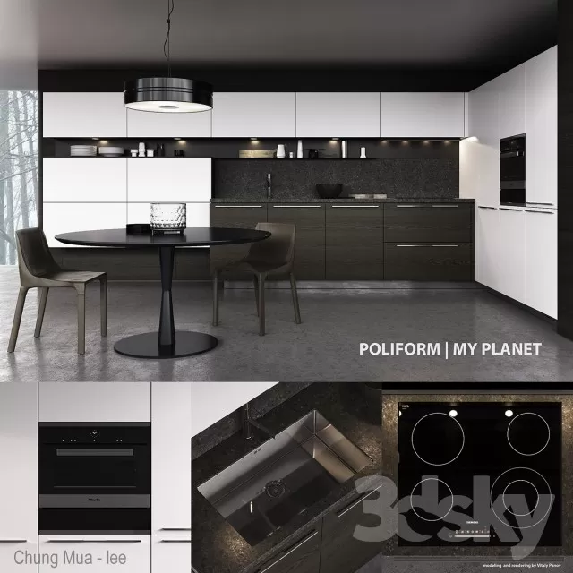 3DSKYFREE – KITCHEN 3DS MAX MODELS