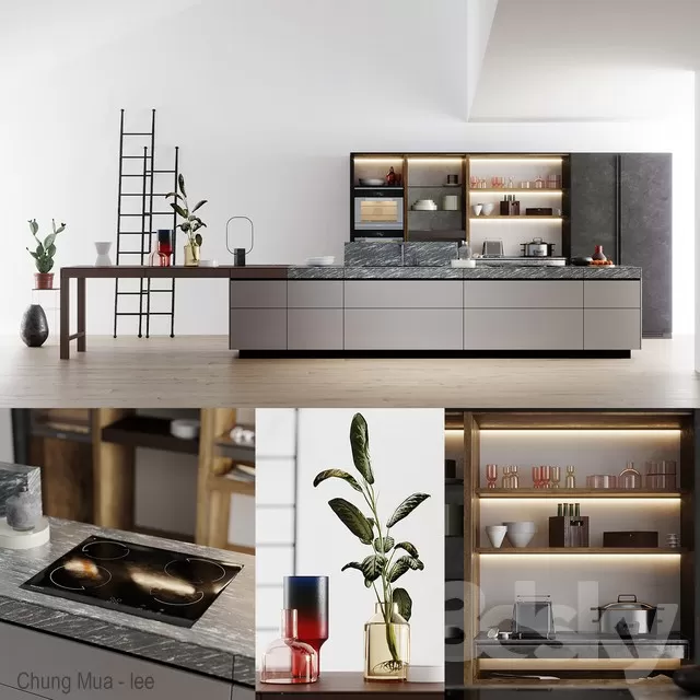 3DSKYFREE – KITCHEN 3DS MAX MODELS
