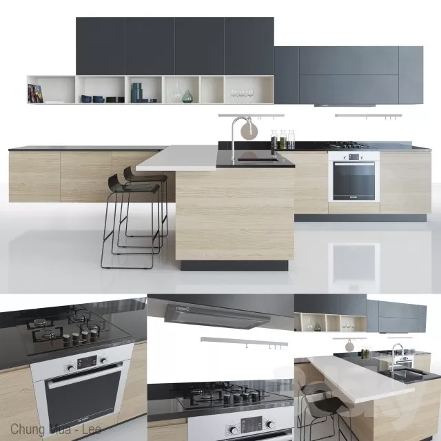 3DSKYFREE – KITCHEN 3DS MAX MODELS