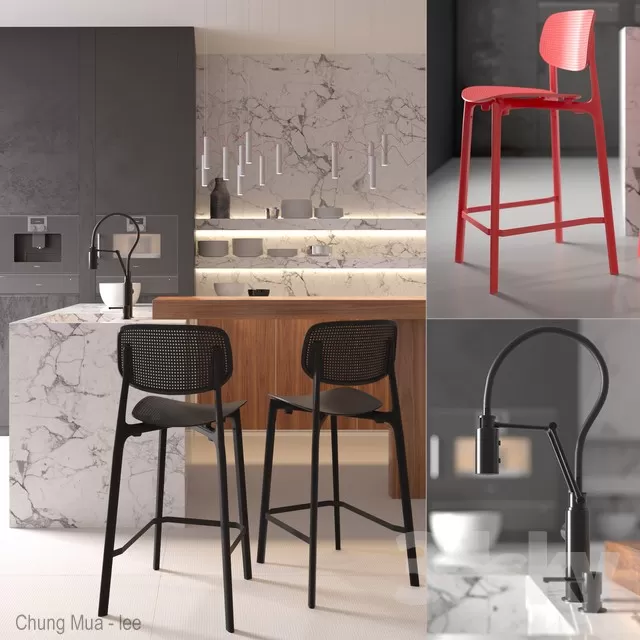 3DSKYFREE – KITCHEN 3DS MAX MODELS