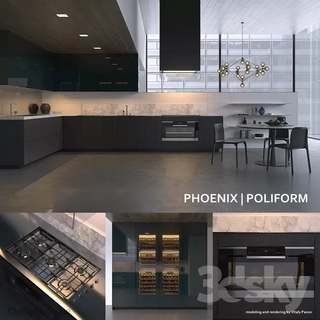 3DSKYFREE – KITCHEN 3DS MAX MODELS