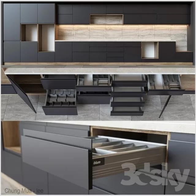 3DSKYFREE – KITCHEN 3DS MAX MODELS