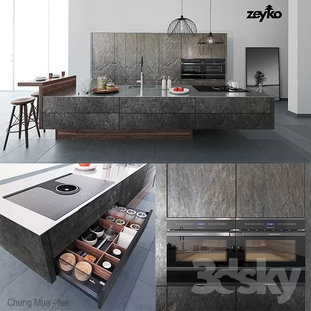 3DSKYFREE – KITCHEN 3DS MAX MODELS