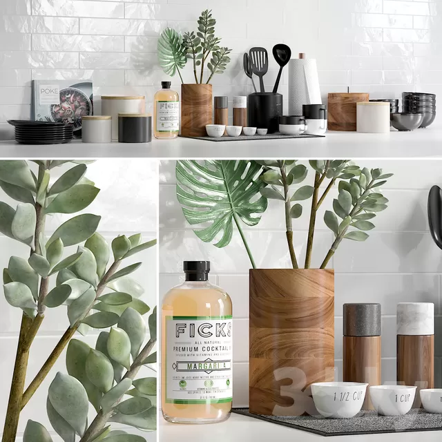 3DSKYFREE – KITCHEN - ACCESSORIES 3DS MAX MODELS