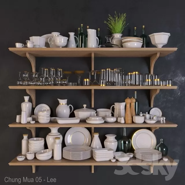 3DSKYFREE – KITCHEN - ACCESSORIES 3DS MAX MODELS