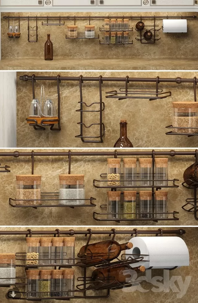 3DSKYFREE – KITCHEN - ACCESSORIES 3DS MAX MODELS