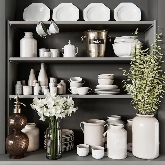 3DSKYFREE – KITCHEN - ACCESSORIES 3DS MAX MODELS