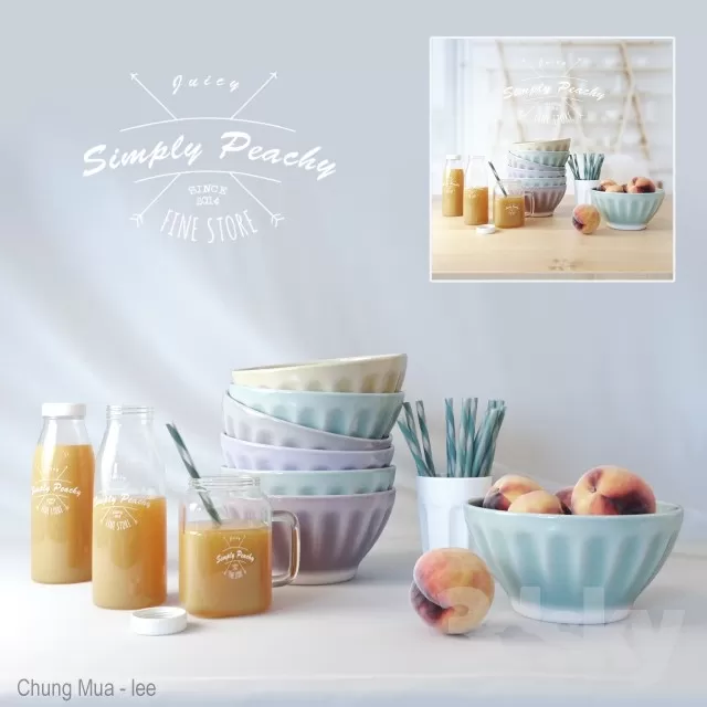 3DSKYFREE – KITCHEN - ACCESSORIES 3DS MAX MODELS