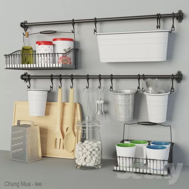 3DSKYFREE – KITCHEN - ACCESSORIES 3DS MAX MODELS