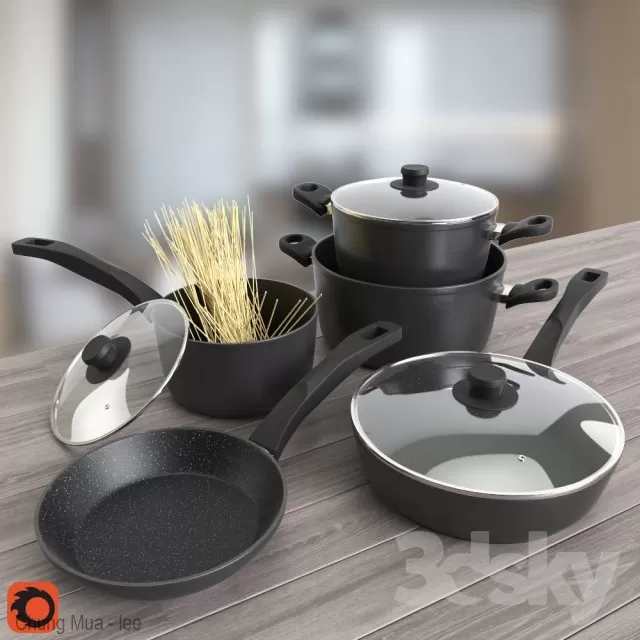 3DSKYFREE – KITCHEN - ACCESSORIES 3DS MAX MODELS
