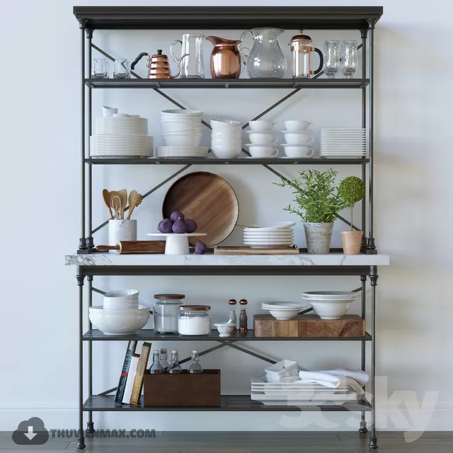 3DSKYFREE – KITCHEN - ACCESSORIES 3DS MAX MODELS