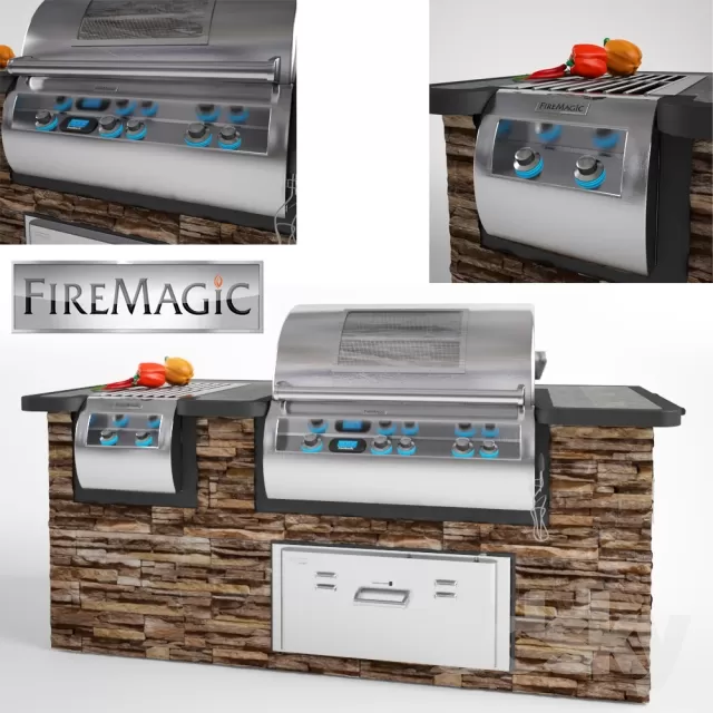 3DSKYFREE – KITCHEN - BBQ 3DS MAX MODELS