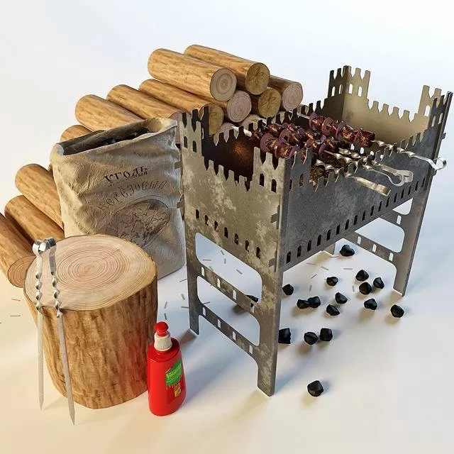 3DSKYFREE – KITCHEN - BBQ 3DS MAX MODELS