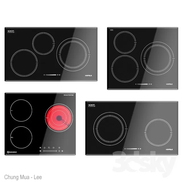 3DSKYFREE – KITCHEN - COOKER 3DS MAX MODELS