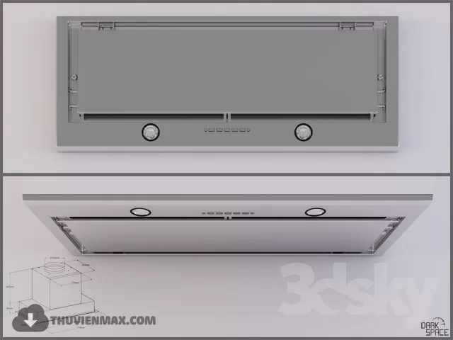 3DSKYFREE – KITCHEN - COOKER HOOD 3DS MAX MODELS