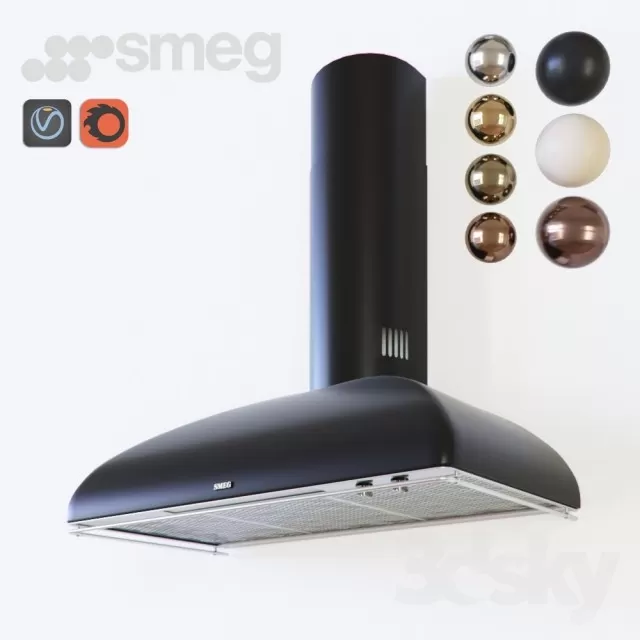 3DSKYFREE – KITCHEN - COOKER HOOD 3DS MAX MODELS