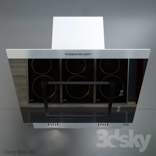 3DSKYFREE – KITCHEN - COOKER HOOD 3DS MAX MODELS