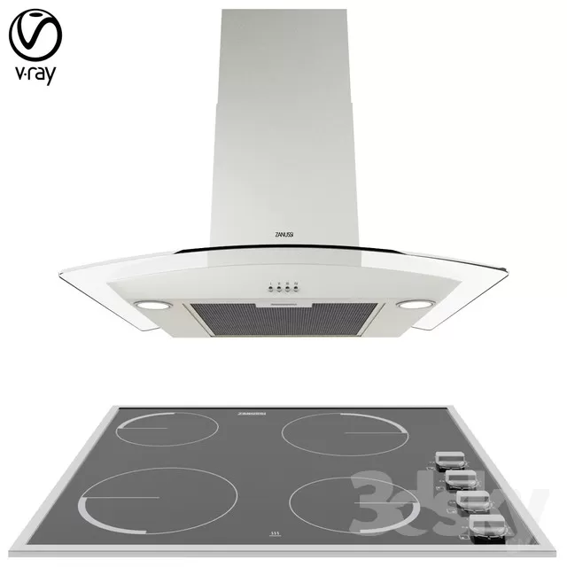 3DSKYFREE – KITCHEN - COOKER HOOD 3DS MAX MODELS