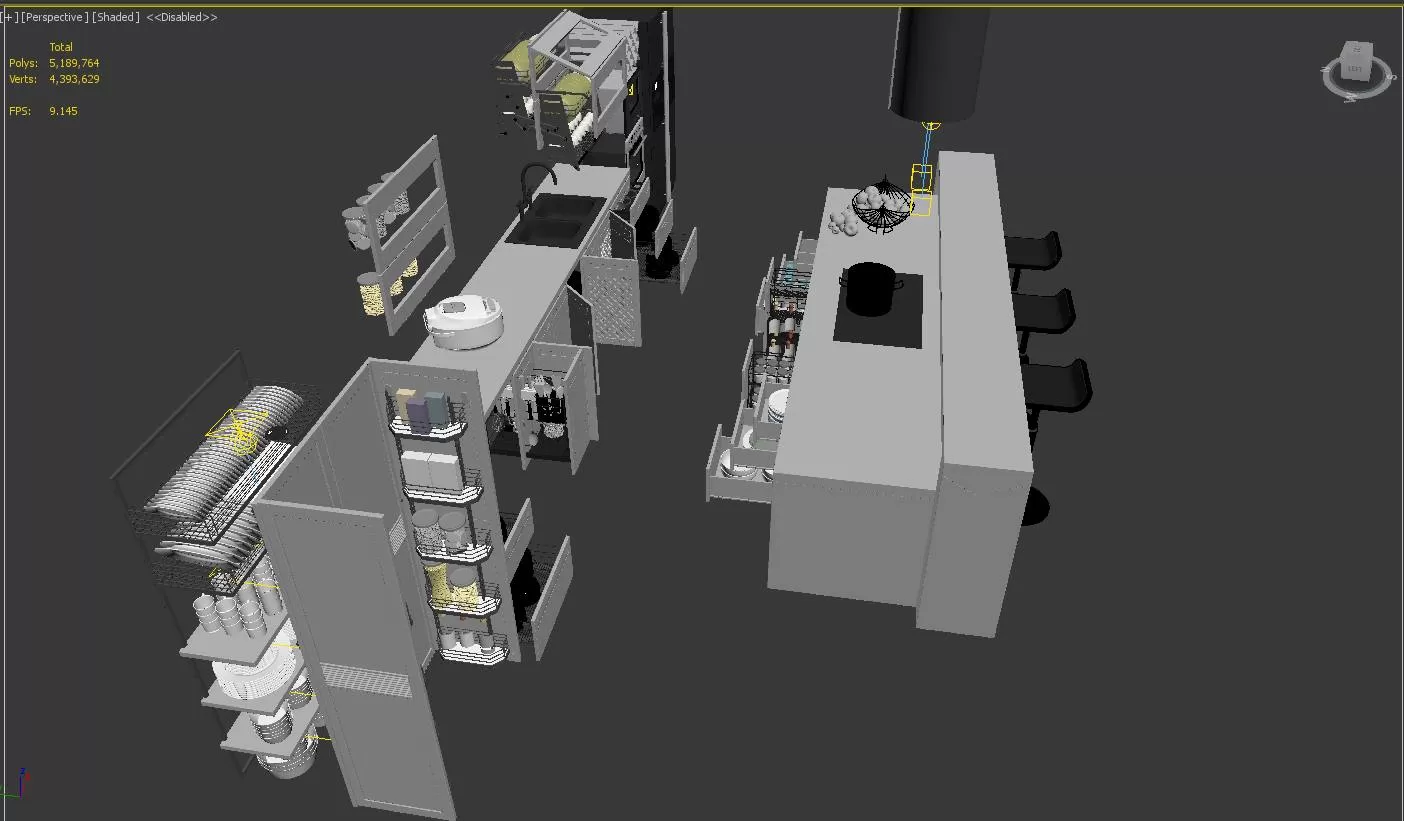 3DSKYFREE – KITCHEN - DEVICE 3DS MAX MODELS