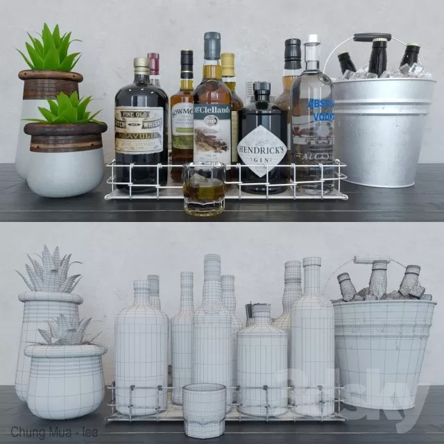 3DSKYFREE – KITCHEN - DRINK 3DS MAX MODELS